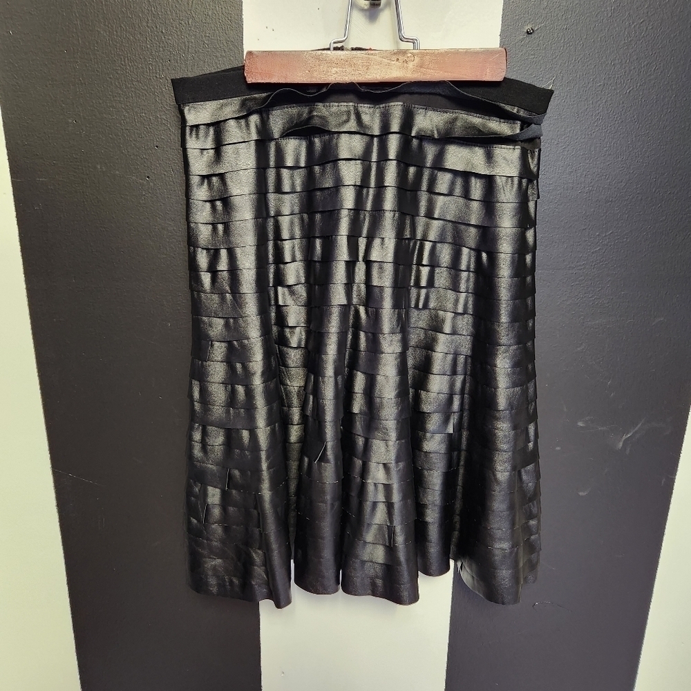 Gothic industrial layered vinyl skirt